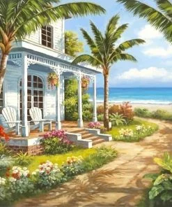 Seaside House Paint By Numbers