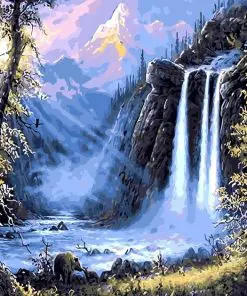 Mountain Waterfall Paint By Numbers