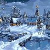 Snowy Village Paint By Numbers