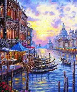 Venice City At Sunset Paint By Numbers