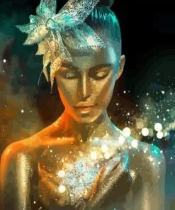 Golden Woman Paint By Numbers