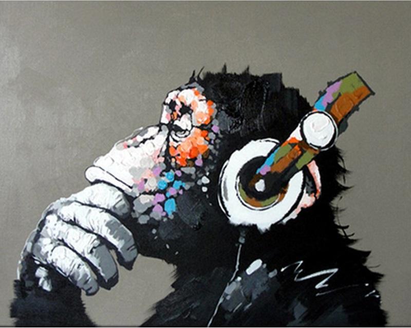 Orangutan animals wall art canvas acrylic - DIY Paint By Numbers - Numeral Paint