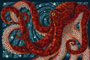 Red Octopus paint by numbers