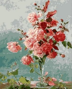 Red Rose Flowers - Flowers Paint By Numbers - Numeral Paint