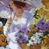 Lady With Flowers Basket Paint By Numbers