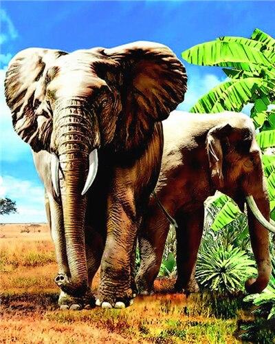 Safari Elephants paint by numbers