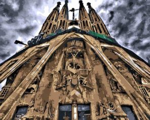 Sagrada Familia Barcelona paint by numbers
