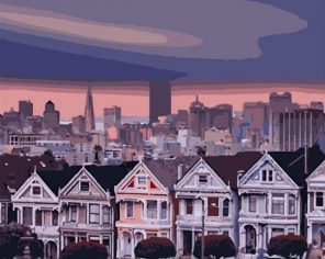 San Francisco Row Houses paint by numbers