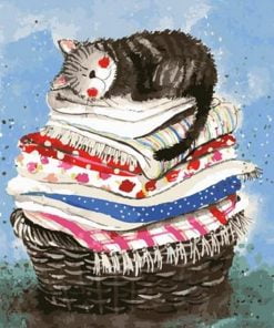 Cat On Towels Paint By Numbers