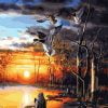 Mallards At Sunset Paint By Numbers