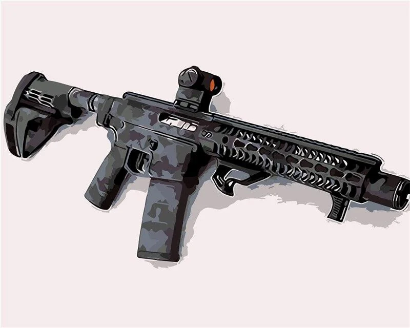 Military Gun Paint By Numbers