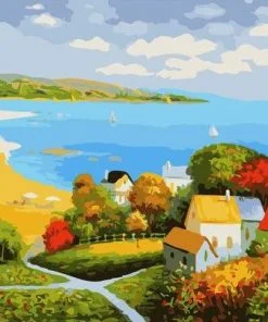 Seaside Village Paint By Numbers