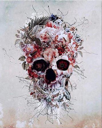 Floral Skull Paint By Numbers - Numeral Paint Kit