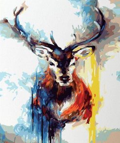 Splatter Deer paint by numbers