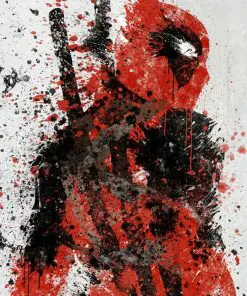 Splatter Dead Pool Paint By Numbers