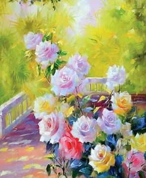 Spring Roses paint by numbers