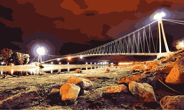 Osijek Bridge paint by numbers