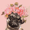 Pug Flower Crown Paint By Numbers