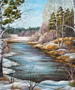 Winter River Paint By Numbers