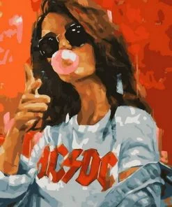 Bubble Gum Girl Paint By Numbers