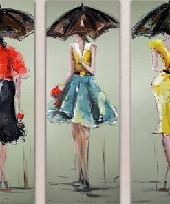 Ladies Under Umbrellas Paint By Numbers