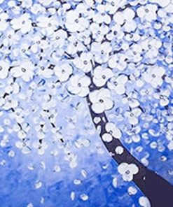 White Flowers Tree Paint By Numbers