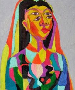Abstract Colorful Woman Paint By Numbers