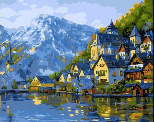 Hallstatt Austria Paint By Numbers - Numeral Paint Kit