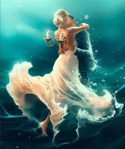 Couple Dancing Underwater Paint By Numbers