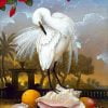 Heron On Conch Paint By Numbers