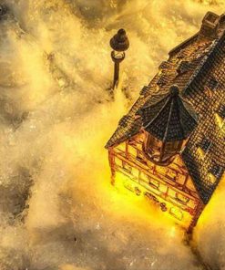 Snow Cottage Paint By Numbers