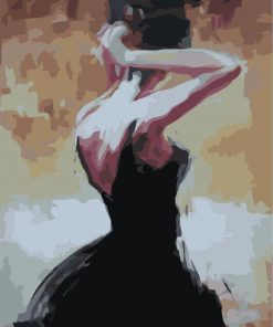 Woman In Black Dress Paint By Numbers