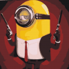 Hitman Minion Cartoon and Animation Paint By Numbers
