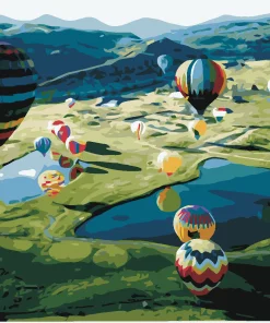 Hot Air Balloons In The Sky Paint By Numbers