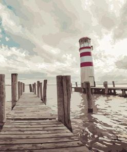 Pier With Lighthouse Paint By Numbers