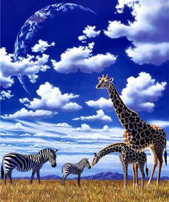 Zebras And Giraffes Paint By Numbers