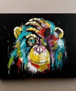 Colorful Chimp Paint By Numbers