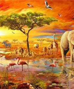 African Savanna Animals Paint By Numbers