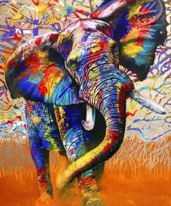 bull elephant paint by numbers