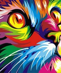 Colorful Cat paint by numbers