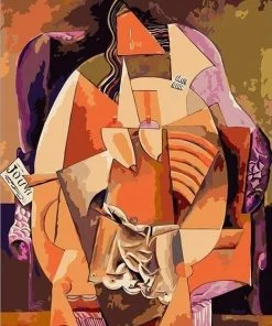 Woman with a shirt sitting in a chair Paint By Numbers