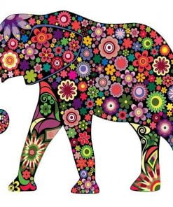 Floral Elephant Paint By Numbers