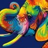 Abstract Elephant - DIY Paint By Numbers - Numeral Paint
