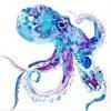 Blue Pink Octopus Paint By Numbers