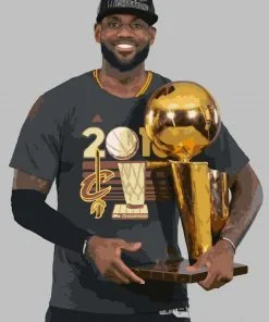 LeBron James with The Trophy Paint By Numbers