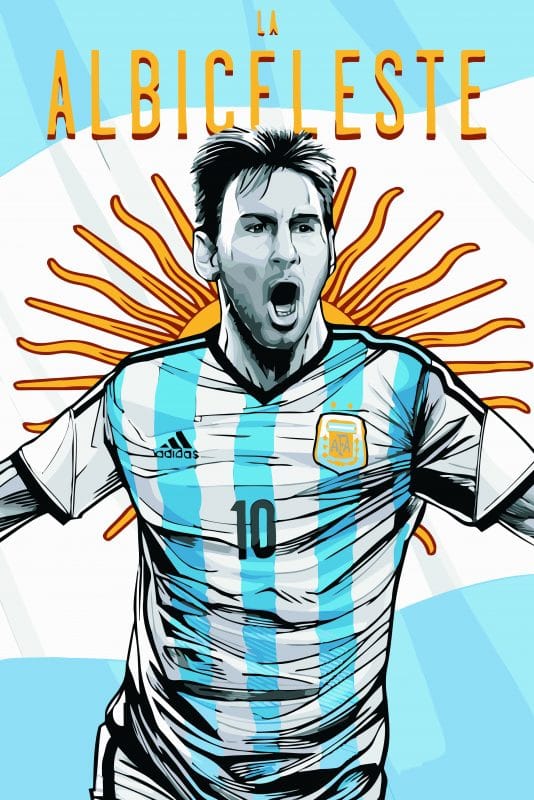 Lionel Messi Paint By Numbers - Numeral Paint Kit