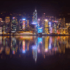 Hong Kong Skyline Lights Cities Paint By Numbers