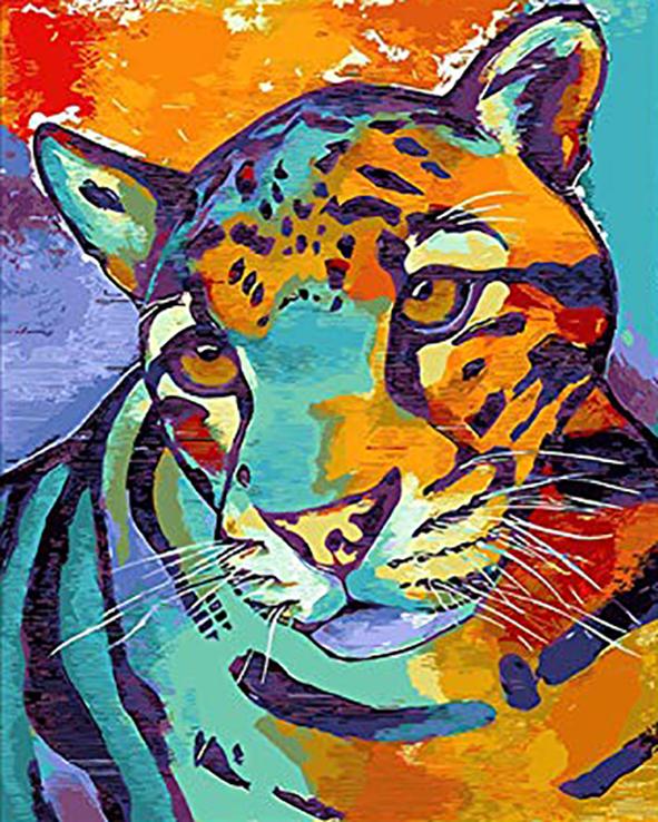 Multicolor leopard Animals Paint By Number Numeral Paint