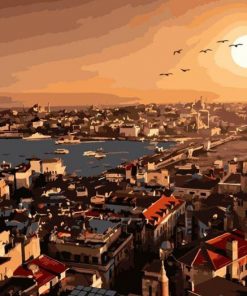 istanbul city paint by numbers