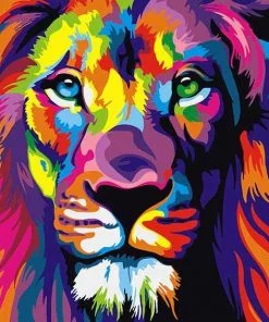 Colorful Lion Paint By Numbers